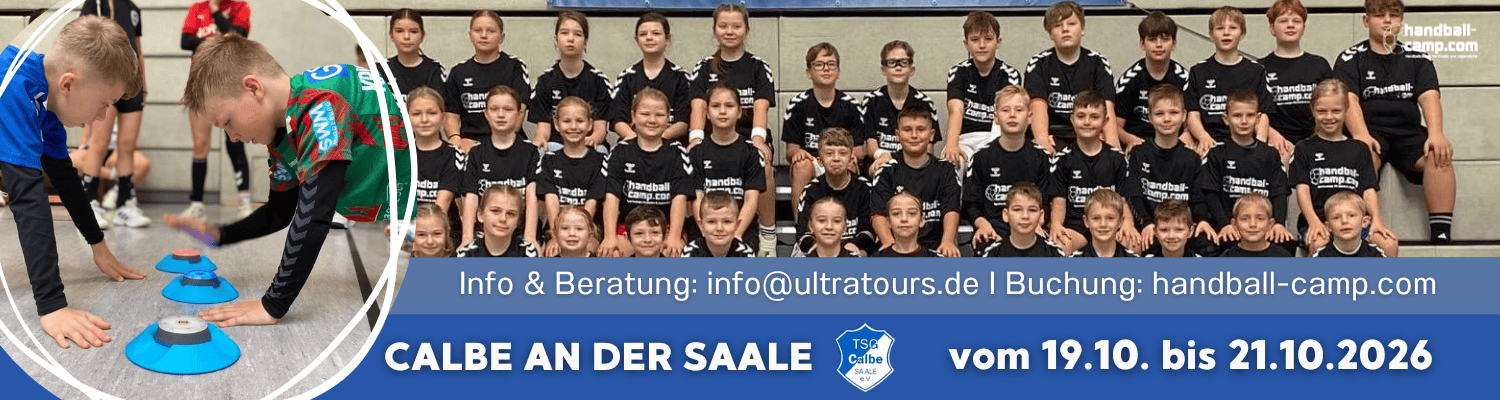 Banner Handballcamp Calbe an der Saale