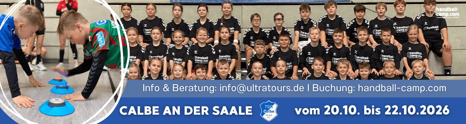 Banner Handballcamp Calbe an der Saale